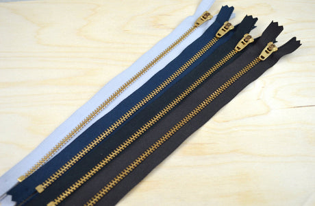 Metal Zipper Gold 9 Inch YKK
