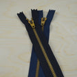 Metal Zipper 7 Inch Gold YKK
