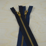 Metal Zipper 7 Inch Gold YKK