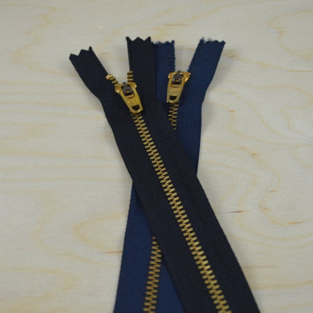 Metal Zipper 7 Inch Gold YKK