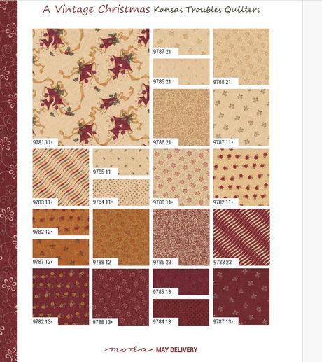 Quilting Cotton A Vintage Christmas Christmas Moda