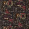 Quilting Cotton A Vintage Christmas Black Moda