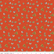 Quilting Cotton Jingle Bells Holly Birds Red Riley Blake