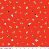 Quilting Cotton Jingle Bells Toys Red Riley Blake
