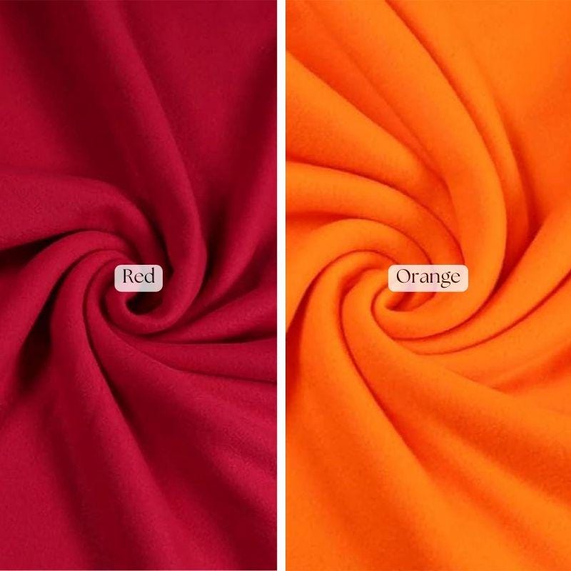 Anti-Pill Polar Fleece Fabric - Baby Blue, Black, Charcoal, Dk Yellow Gold, Fuchsia, Heather Grey, Hunter Green, Kelly Green, Lavender, Lime, Lt Yellow, Mushroom, Navy, Orange, Pink, Purple, Red, Royal Blue, Taupe, White