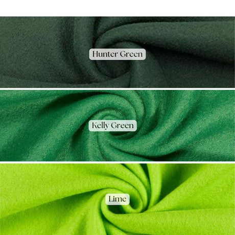 Anti-Pill Polar Fleece Fabric - Baby Blue, Black, Charcoal, Dk Yellow Gold, Fuchsia, Heather Grey, Hunter Green, Kelly Green, Lavender, Lime, Lt Yellow, Mushroom, Navy, Orange, Pink, Purple, Red, Royal Blue, Taupe, White