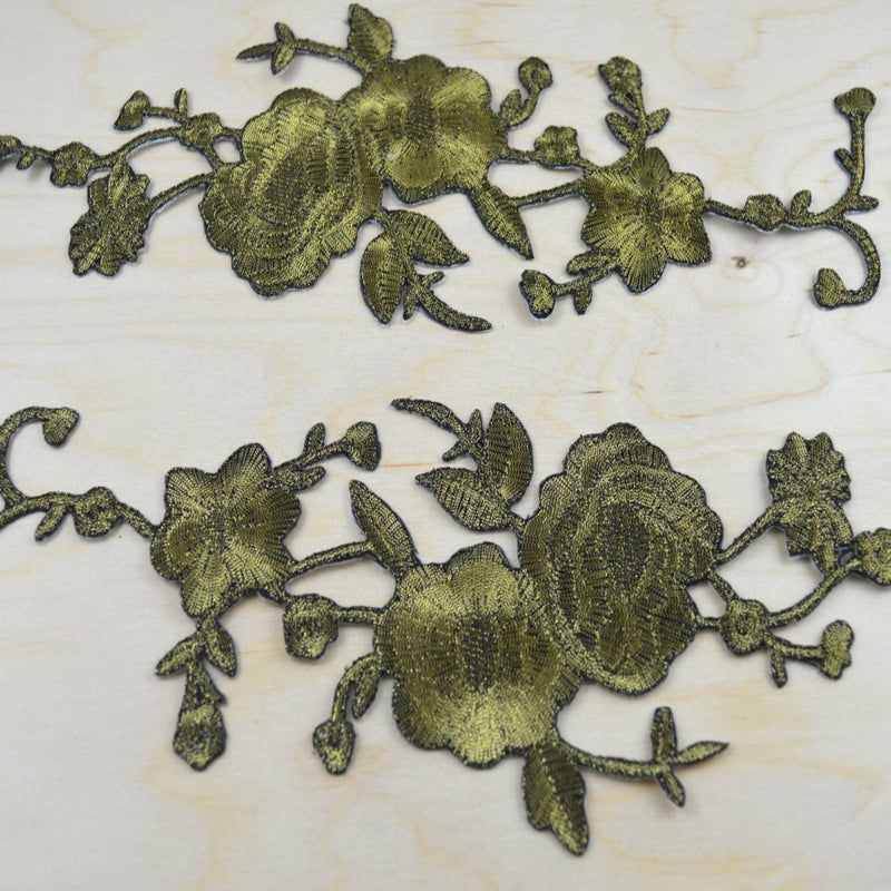 Brass Flower Iron-On Patch