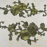 Brass Flower Iron-On Patch