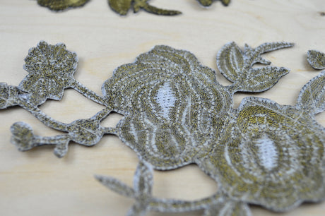 Brass Flower Iron-On Patch