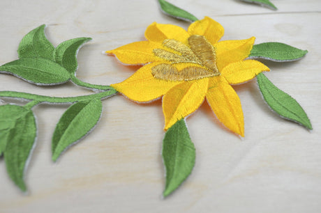 Lily Flower Iron-On Patch Applique