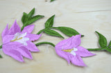 Embroidered Flower Patch Lavender Green
