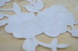 Embroidered Flower Patch White Iron-On