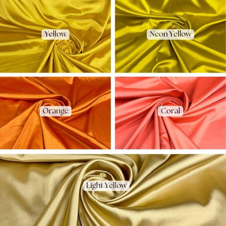 Premium Bridal Satin Satin Fabric - 60" Wide, Multiple Colors (1 Yard)
