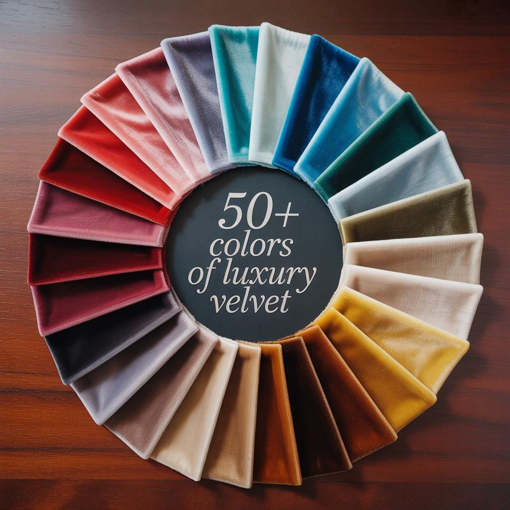 Luxury 4-Way Stretch Velvet Fabric - Soft, Smooth, Elegant, 58" Width