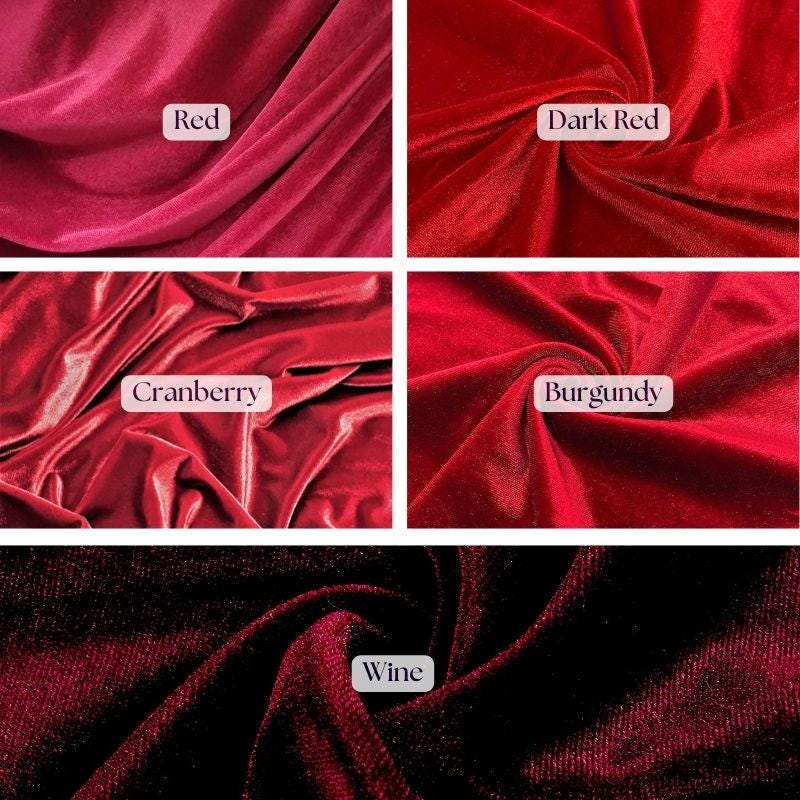 Luxury 4-Way Stretch Velvet Fabric - Soft, Smooth, Elegant, 58" Width