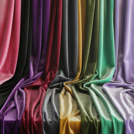 Silk Rayon Velvet Fabric - 45" Wide, Ultra-Soft, Luxurious