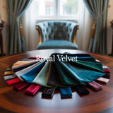 Premium Royal Velvet Polyester Blend Fabric - Multiple Colors, 58-60" Width (1 Yard)