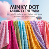 Minky Dot Polyester Fabric - Soft Dimple Polka Dot, 60" Width