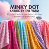 Minky Dot Polyester Fabric - Soft Dimple Polka Dot, 60" Width