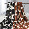 Velboa Faux Fur Fabric - Cow Animal Print, Black And White, 58"/60" Wide