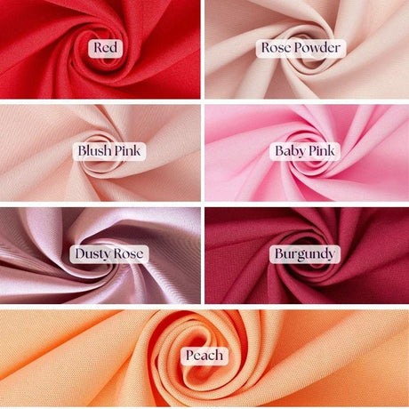 Poly Poplin Polyester Fabric - Wrinkle-Resistant, 60" Width