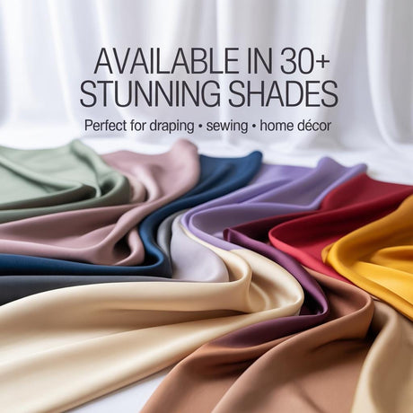 Poly Poplin Polyester Fabric - Wrinkle-Resistant, 60" Width