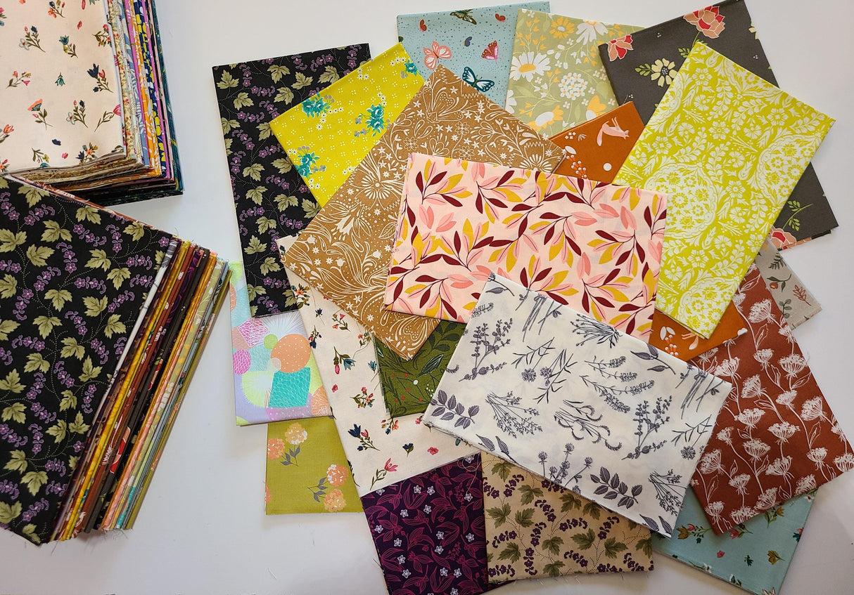 Fat Quarter Bundle Random Moda Fabrics Happy Saturday Stash Building 100% Cotton