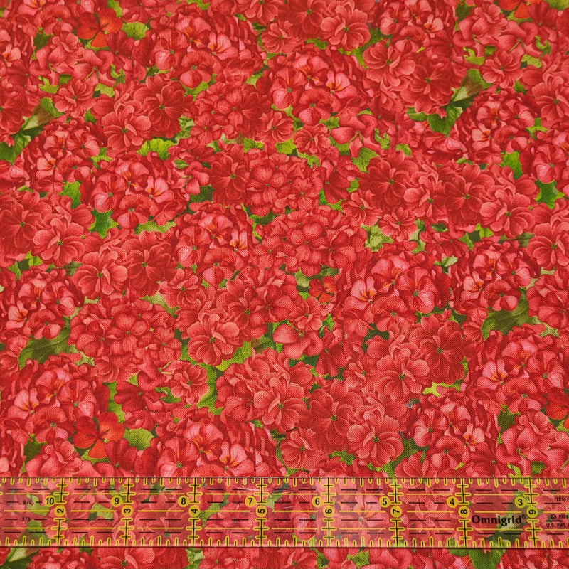 Quilting Cotton Scarlet Beauty Fleur CD3186 Timeless Treasures