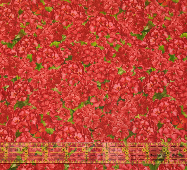 Quilting Cotton Scarlet Beauty Fleur CD3186 Timeless Treasures