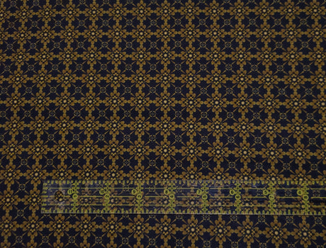 Quilting Cotton Geo Floral Fleur CD3188 Black Timeless Treasures