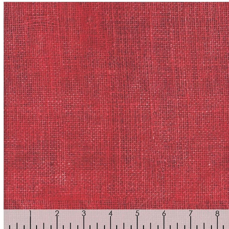 Quilting Cotton Red Burlap Texture Timeless Treasures