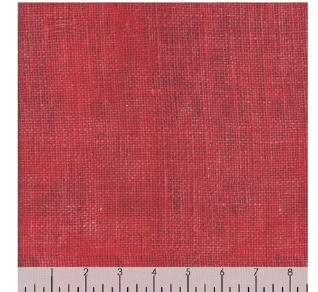 Quilting Cotton Red Burlap Texture Timeless Treasures