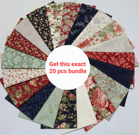 Fat Quarter Bundle Moda Ambiance Floral 100% Cotton