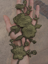 Brass Flower Iron-On Patch