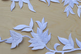 Embroidered Flower Patch White Iron-On Applique