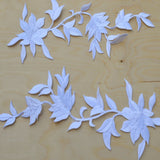 Embroidered Flower Patch White Iron-On Applique