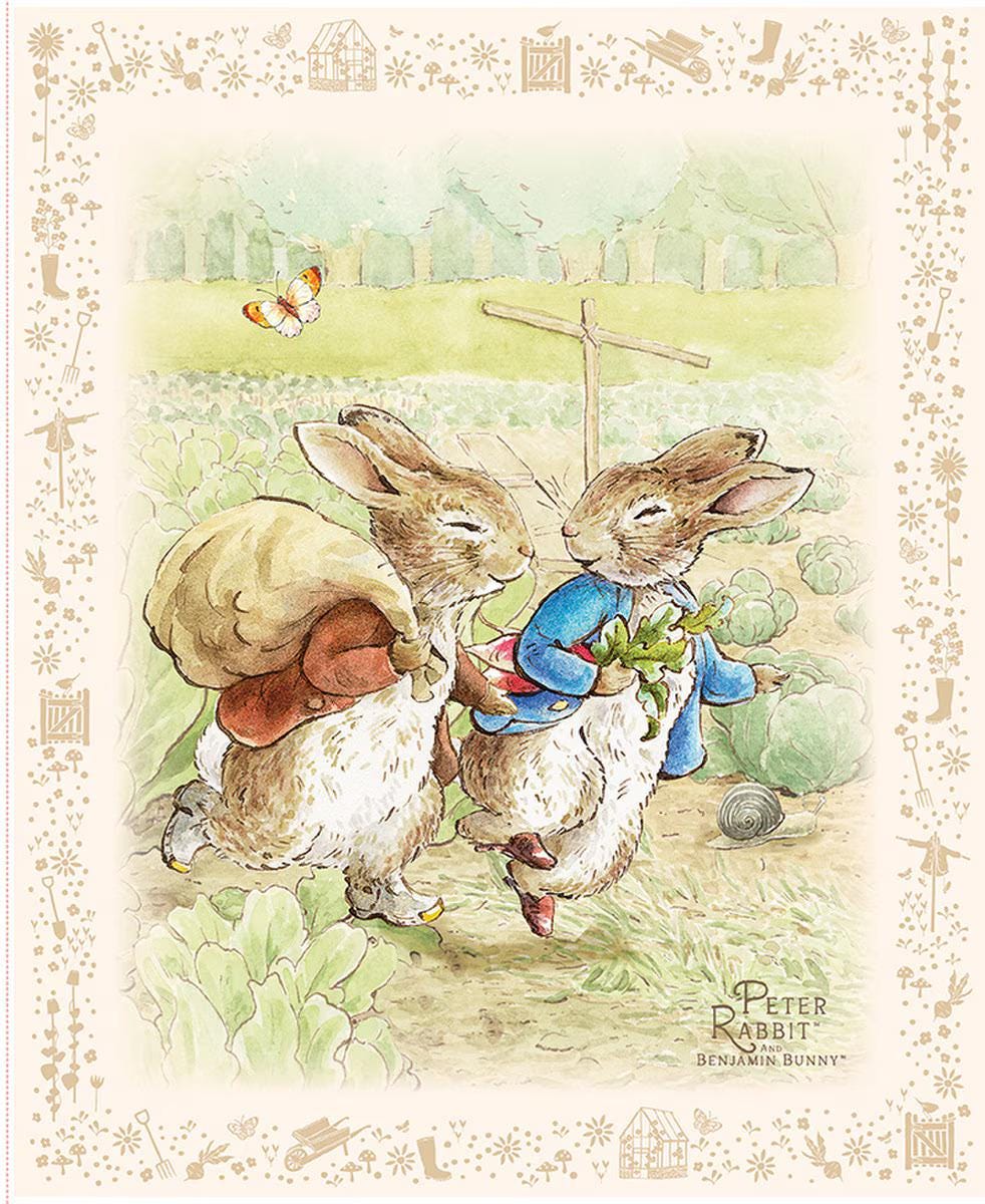 10" Stacker Peter Rabbit™ and Benjamin Bunny™ Riley Blake Floral Pre-Cut