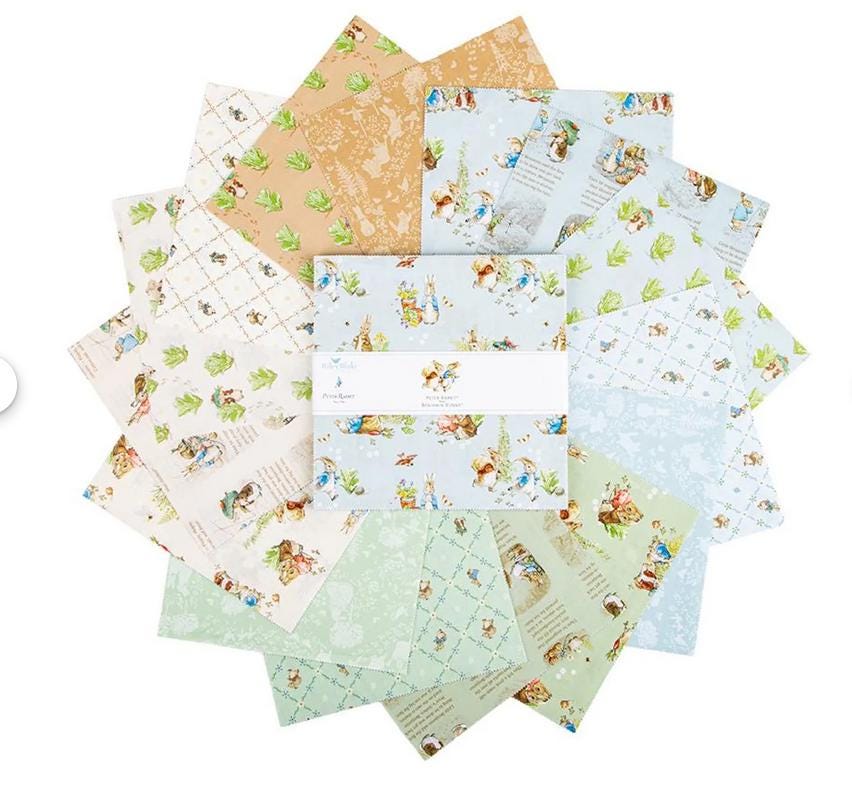 10" Stacker Peter Rabbit™ and Benjamin Bunny™ Riley Blake Floral Pre-Cut