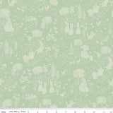 Quilting Cotton Peter Rabbit™ and Benjamin Bunny™ Tonal Garden Green Riley Blake