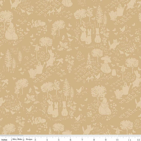 Quilting Cotton Peter Rabbit™ and Benjamin Bunny™ Tonal Garden Riley Blake