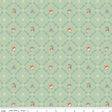 Quilting Cotton Peter Rabbit™ and Benjamin Bunny™ Lattice Green Riley Blake