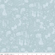 Quilting Cotton Peter Rabbit and Benjamin Bunny Tonal Garden Blue Riley Blake