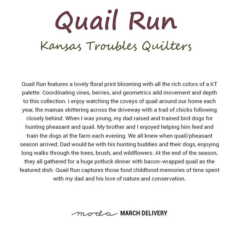 Jelly Roll Kansas Troubles Quail Run Moda