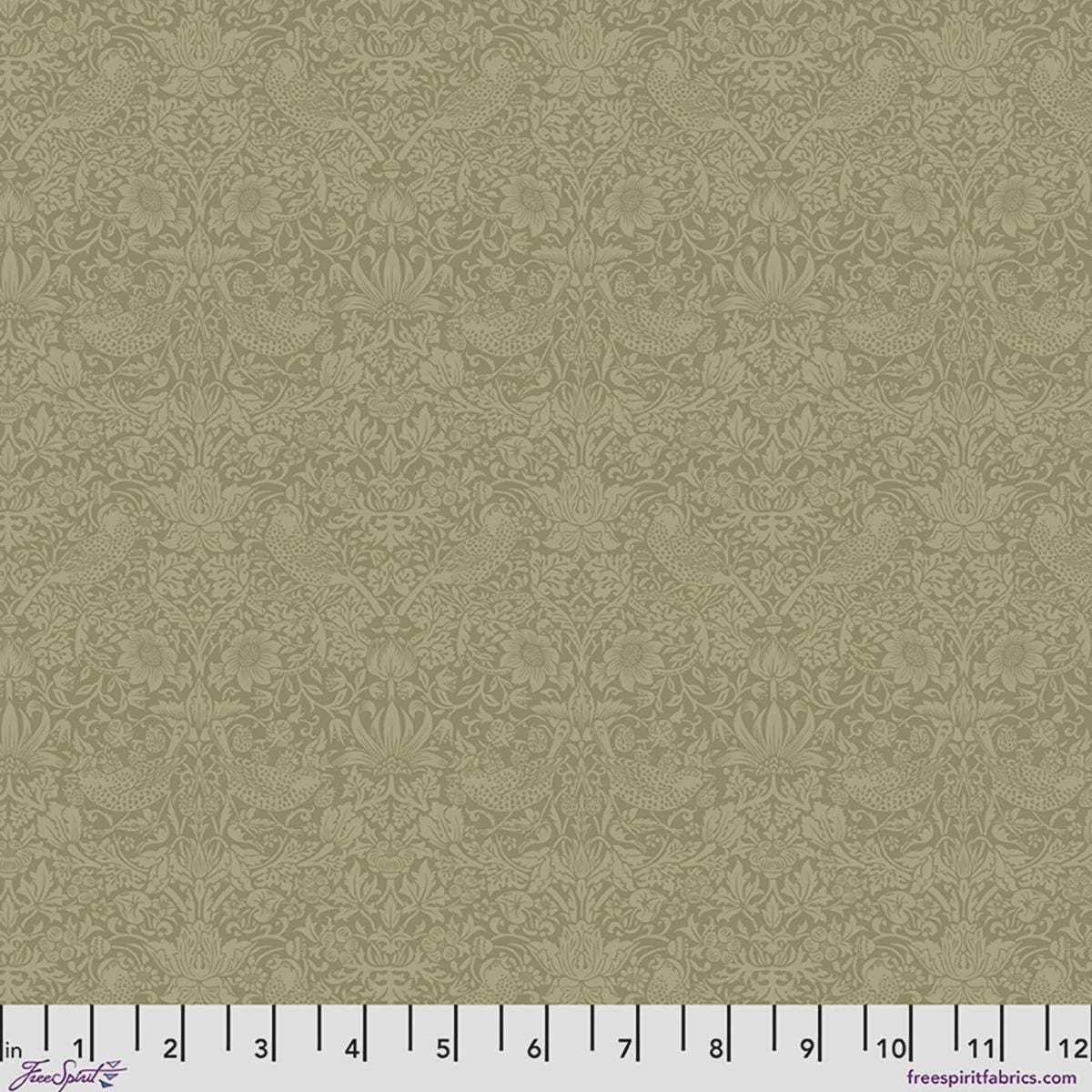 Quilting Cotton ORIGINAL MORRIS Tonal Strawberry Thief Olive Fruit William Morris