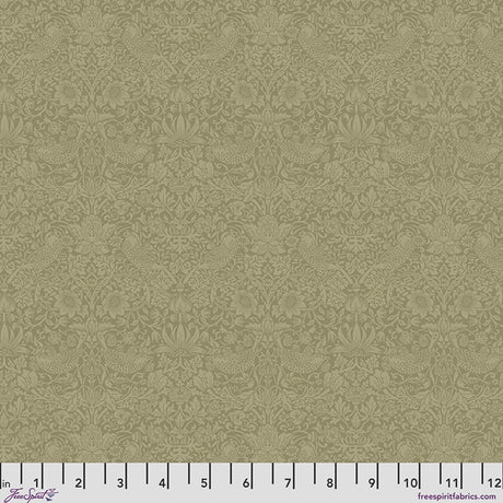 Quilting Cotton ORIGINAL MORRIS Tonal Strawberry Thief Olive Fruit William Morris
