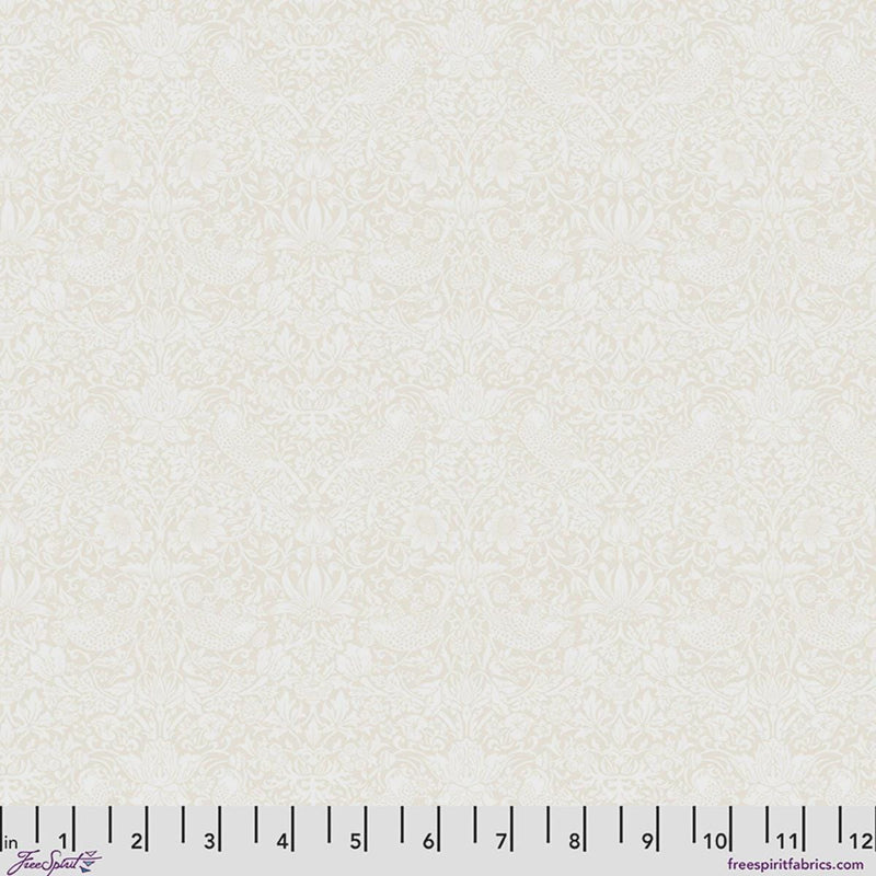 Quilting Cotton Original Morris Tonal Strawberry Thief Powdered Chalk