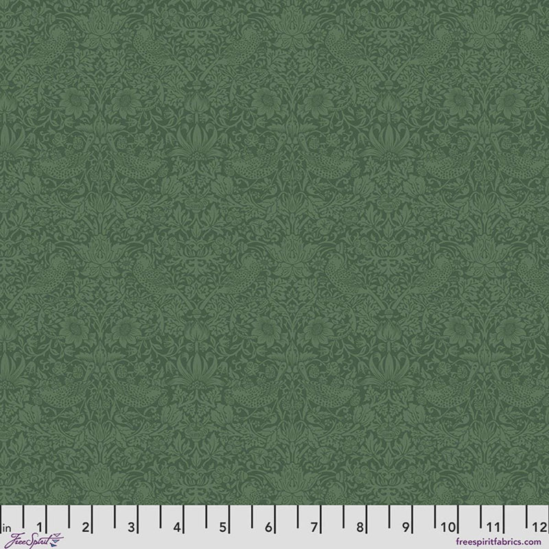 Quilting Cotton Original Morris Tonal Strawberry Thief Trellis Palette
