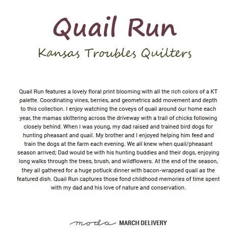 Quilting Cotton Kansas Troubles Quail Run Pumpkin Moda