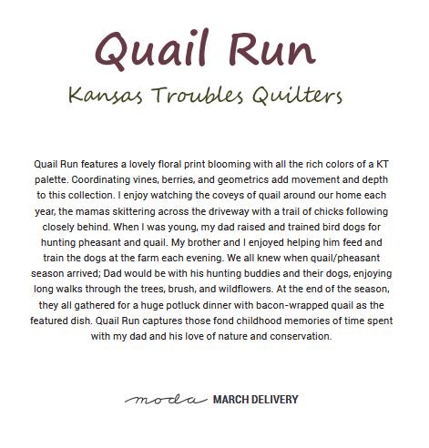Quilting Cotton Kansas Troubles Quail Run Amber Moda