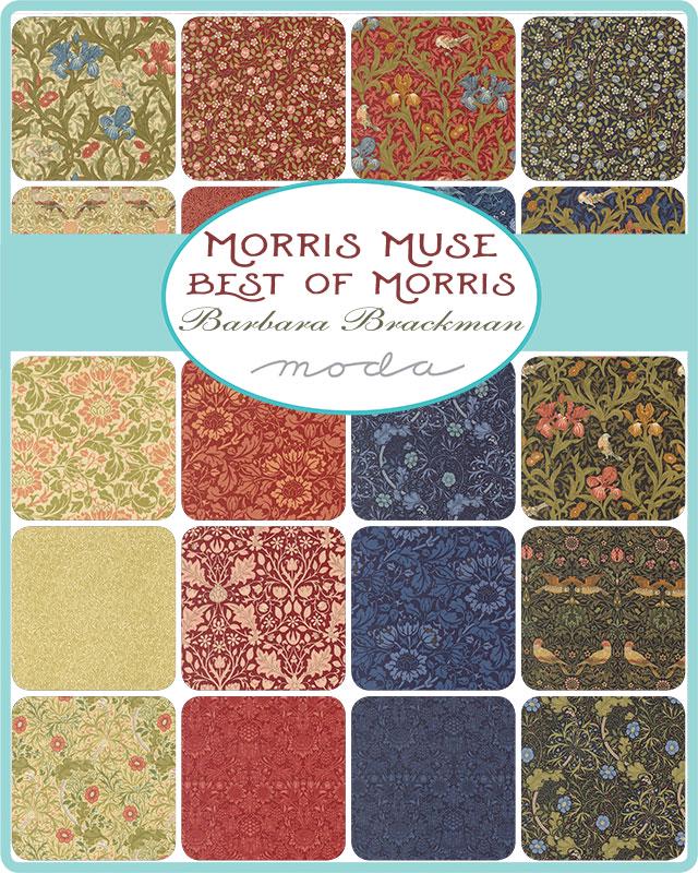 Quilting Cotton Morris Muse Ebony Floral Moda